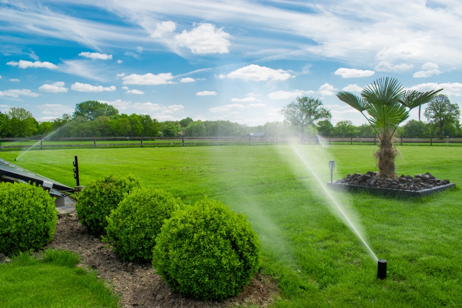 Tuinberegening met pop-up sproeiers
